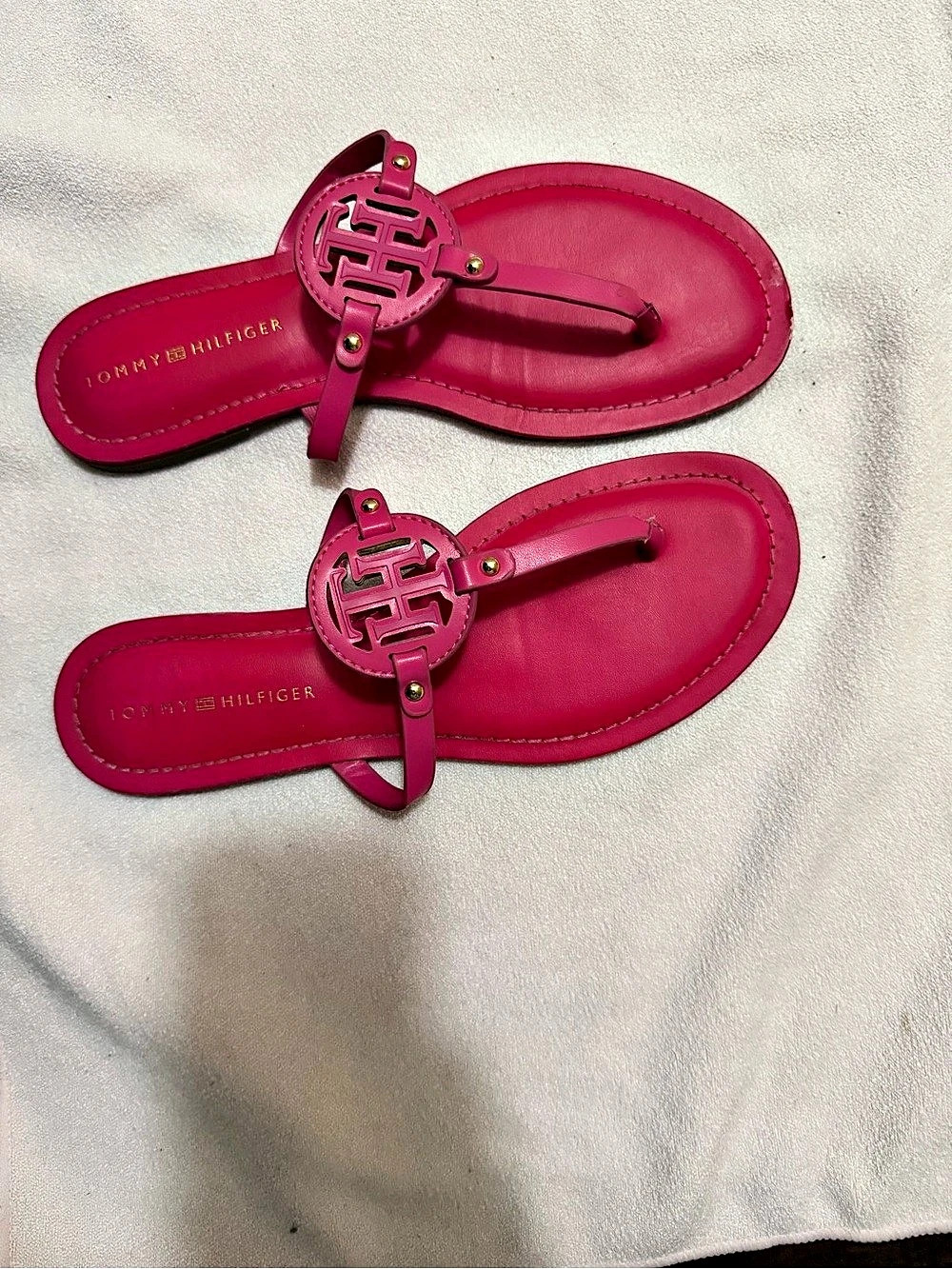 Tommy Hilfiger Logo Medallion Pink Sandals